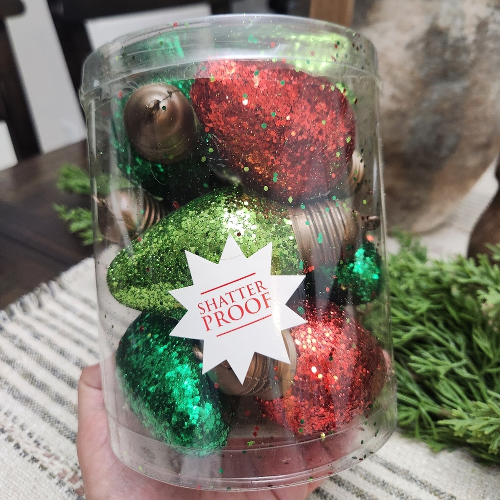 2/$25 Christmas Glitter Light bulb Ornaments